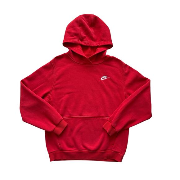 Nike Red Logo Hoodie Sweatshirt Size XL(18-20) - Picture 1 of 5